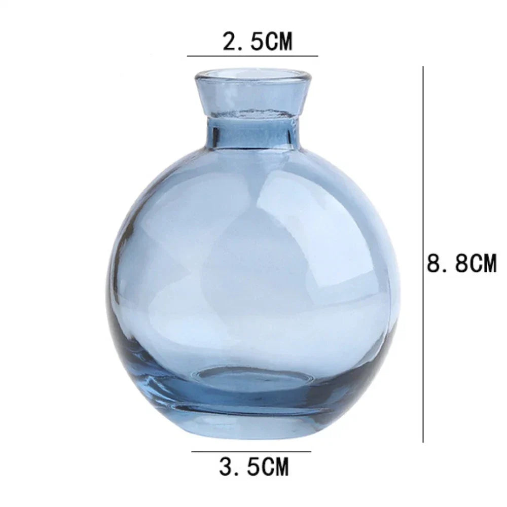 DecorBites™ Mini Glass Flower Vase for Home Decor