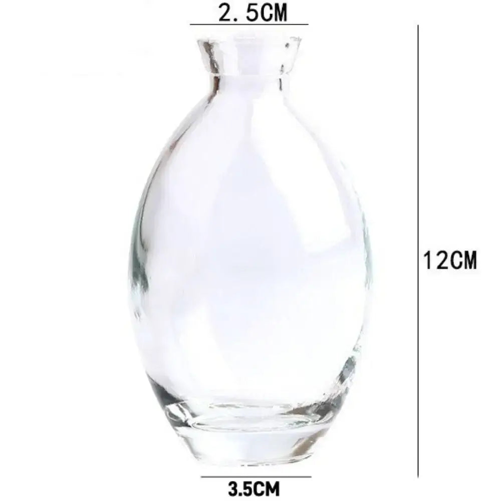 Translucent blue glass flower vase trio living room home decor
