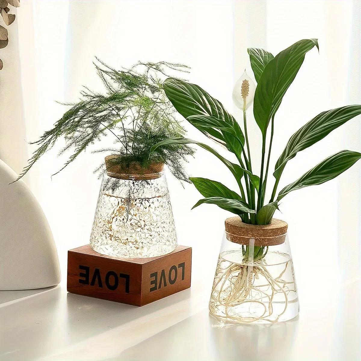 DecorBites™ Mini Nordic Glass Hydroponic Planter Tray