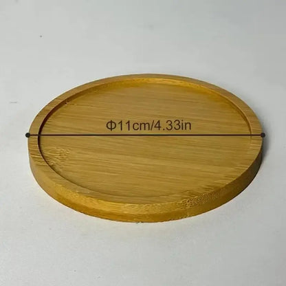 Mini nordic glass hydroponic planter with wood lid living room decor