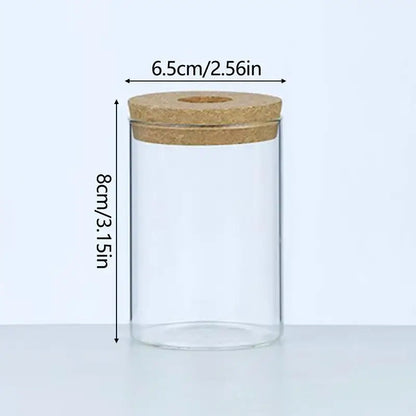 Mini nordic glass hydroponic planter with wood lid living room decor