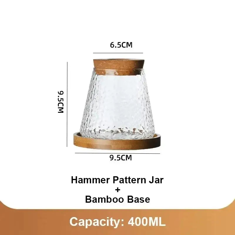 Mini nordic glass hydroponic planter with wood lid living room decor