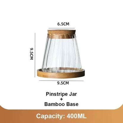 Mini nordic glass hydroponic planter with wood lid living room decor