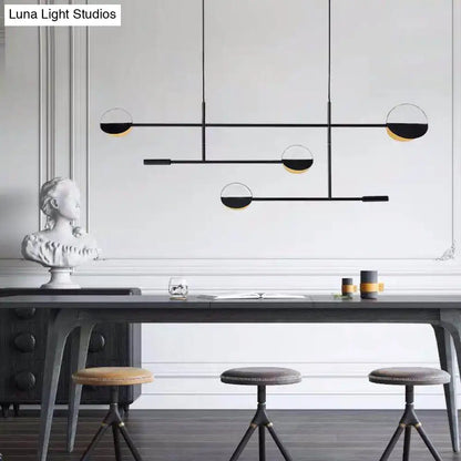 Modern gold geometric pendant light for dining room