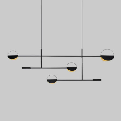 Modern gold geometric pendant light for dining room