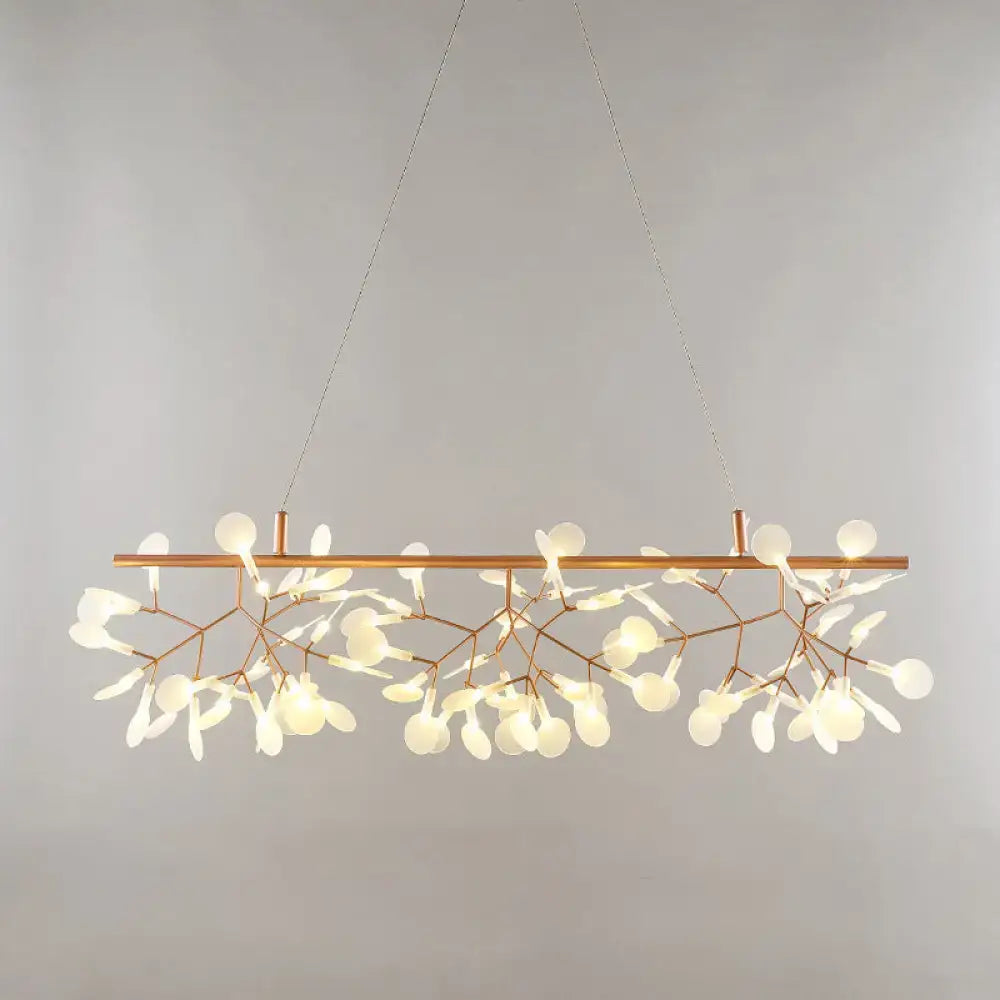 Modern copper gold pendant ceiling lamp kitchen branch chandelier