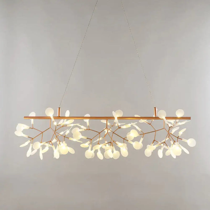 Modern copper gold pendant ceiling lamp kitchen branch chandelier