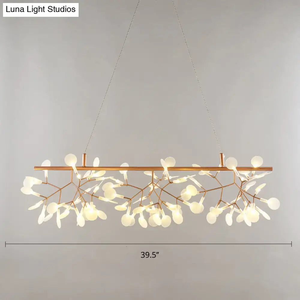Modern copper gold pendant ceiling lamp kitchen branch chandelier
