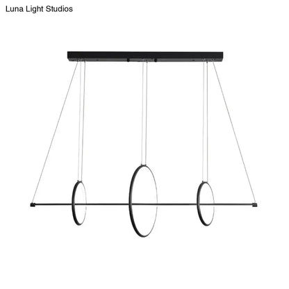 Modern gold & black minimalist led ceiling light dining room pendant