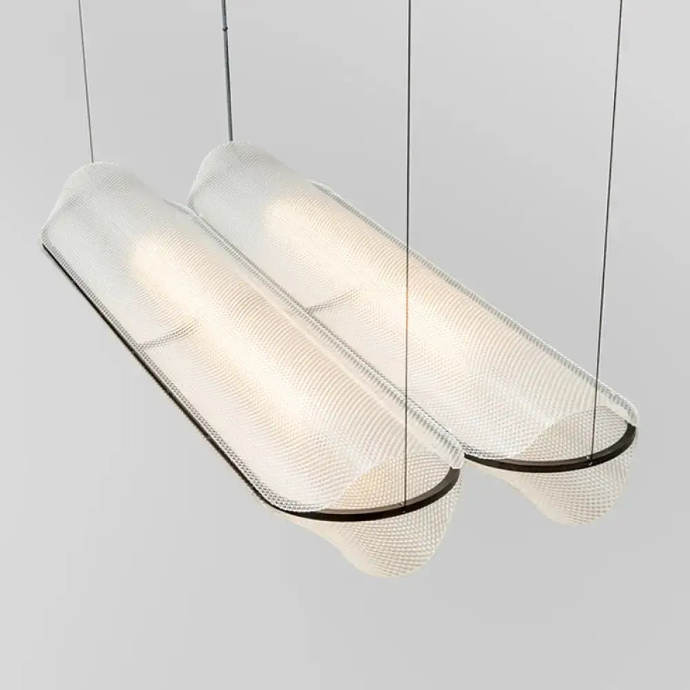 Minimalist clear acrylic pipe hanging lamp kitchen island light