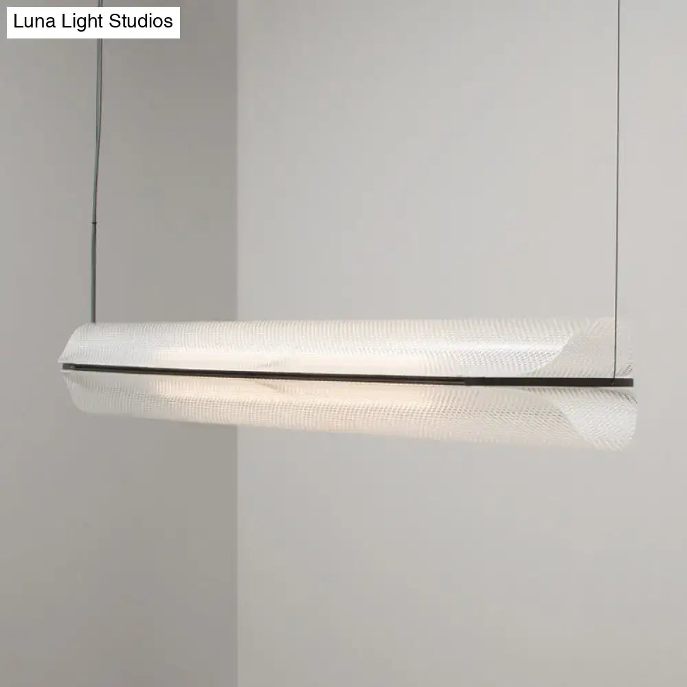Minimalist clear acrylic pipe hanging lamp kitchen island light