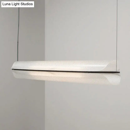 Minimalist clear acrylic pipe hanging lamp kitchen island light