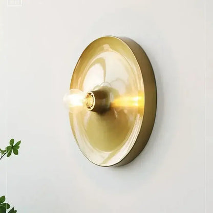 Modern brushed metallic bauhaus lamp bedroom wall light fixture