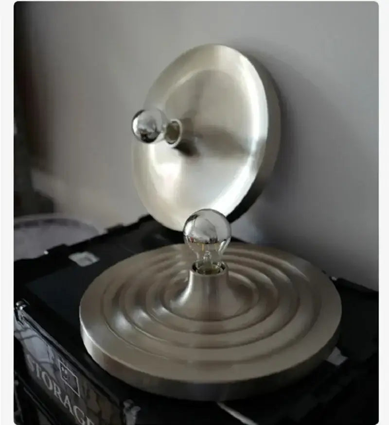 Modern brushed metallic bauhaus lamp bedroom wall light fixture
