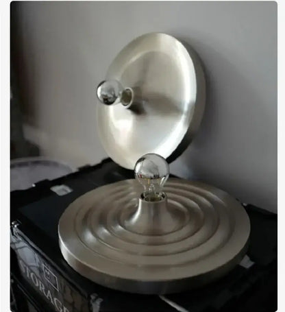 Modern brushed metallic bauhaus lamp bedroom wall light fixture