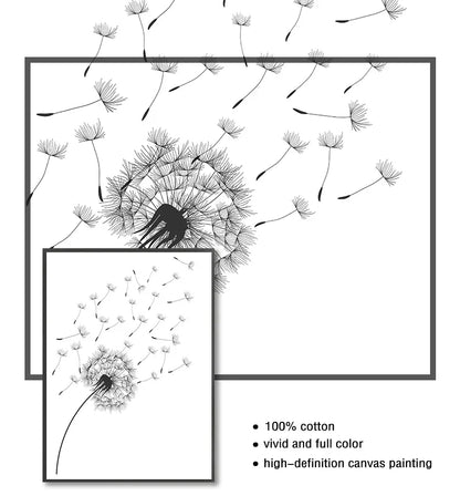 DecorBites™ "Minimalist Dandelion Canvas Wall Art Set"