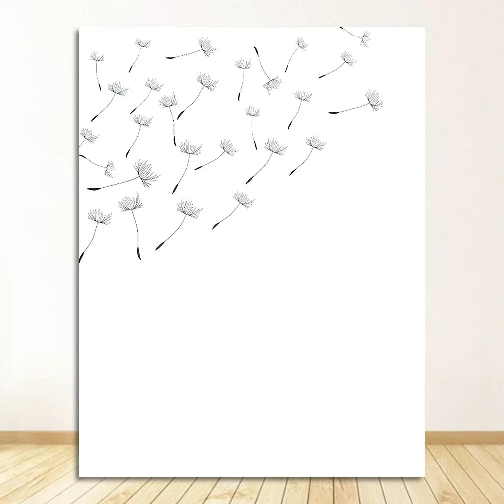 DecorBites™ "Minimalist Dandelion Canvas Wall Art Set"