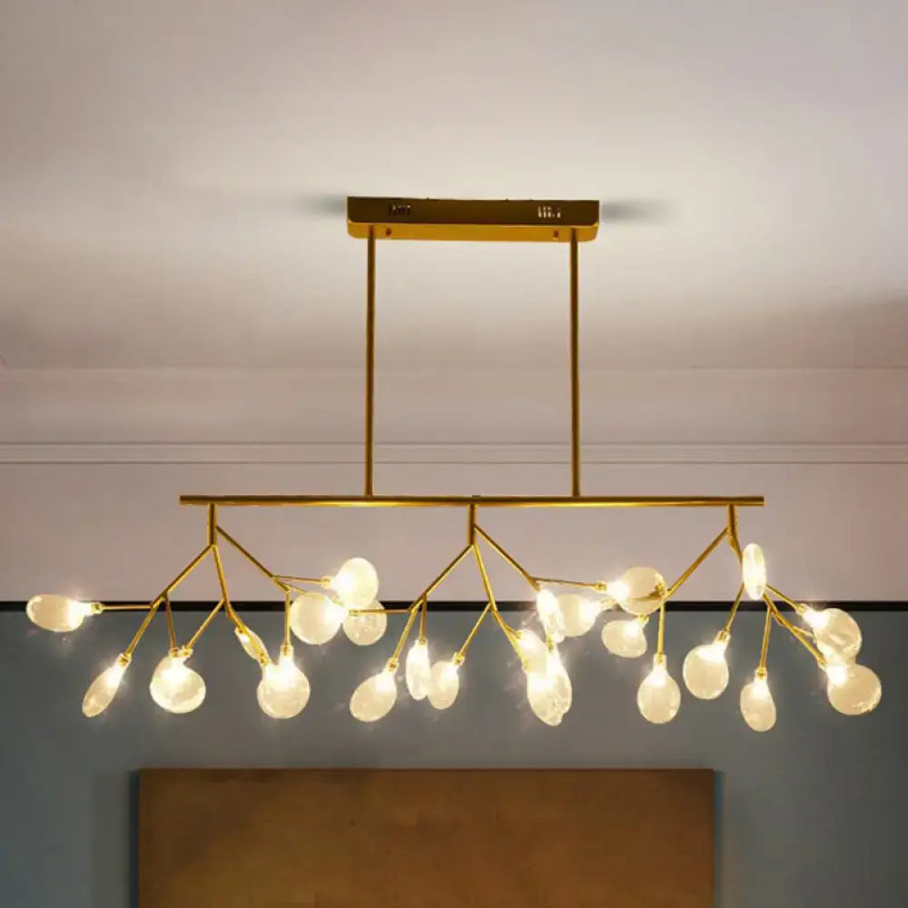 Modern black minimalist led ceiling light for dining room