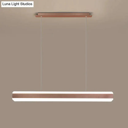 Modern wood and acrylic led island pendant dining room light