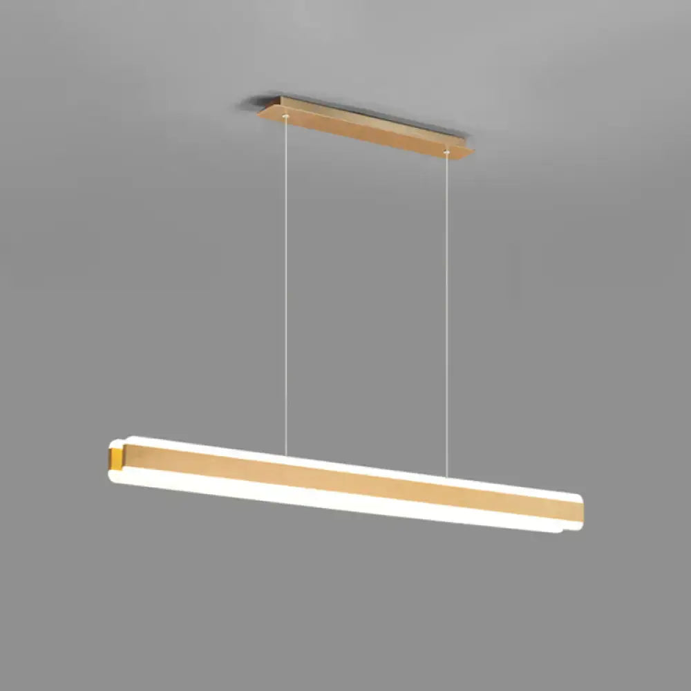 Modern wood and acrylic led island pendant dining room light