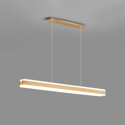 Modern wood and acrylic led island pendant dining room light