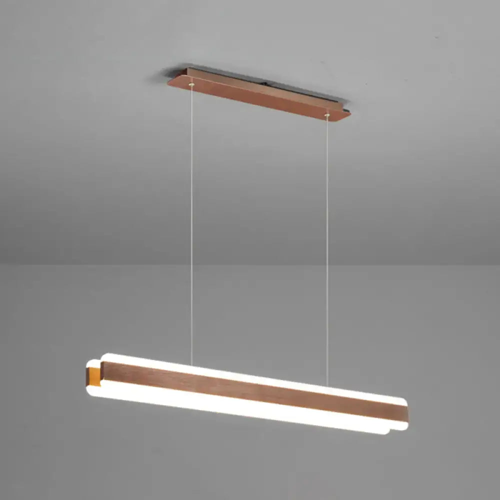 Modern wood and acrylic led island pendant dining room light