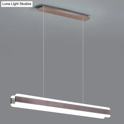 Modern wood and acrylic led island pendant dining room light
