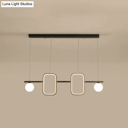 Modern gold symmetrical geometric led pendant light dining room