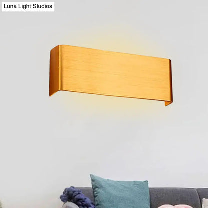 Minimalist black & silver led wall lamp – living room warm white light