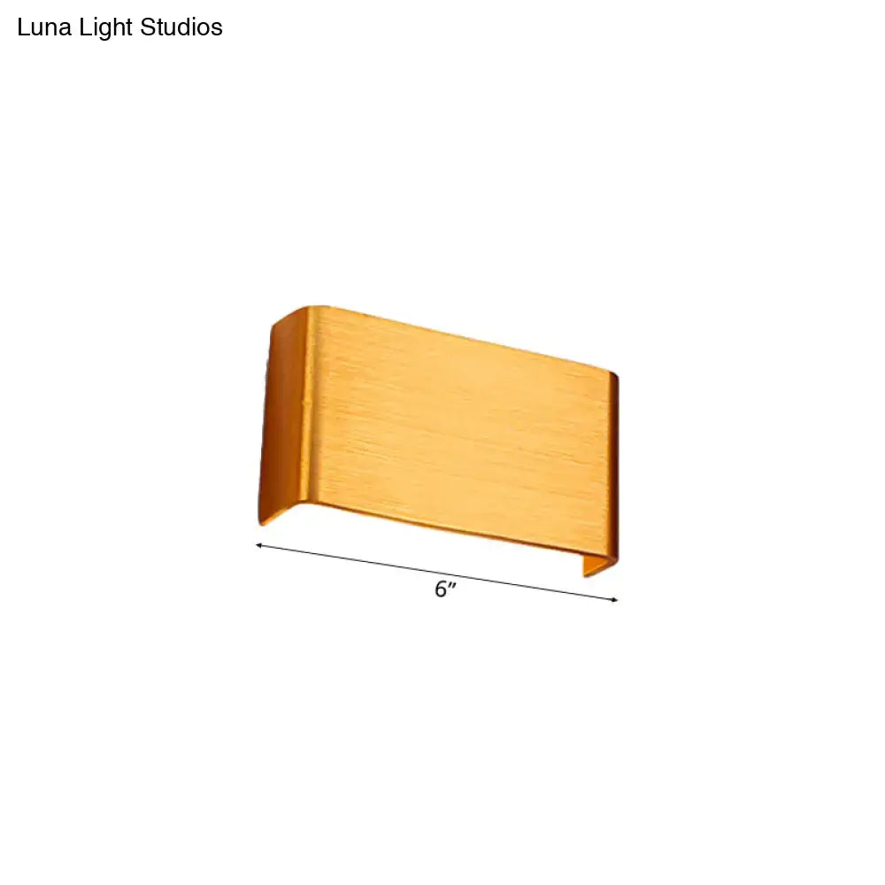 Minimalist black & silver led wall lamp – living room warm white light