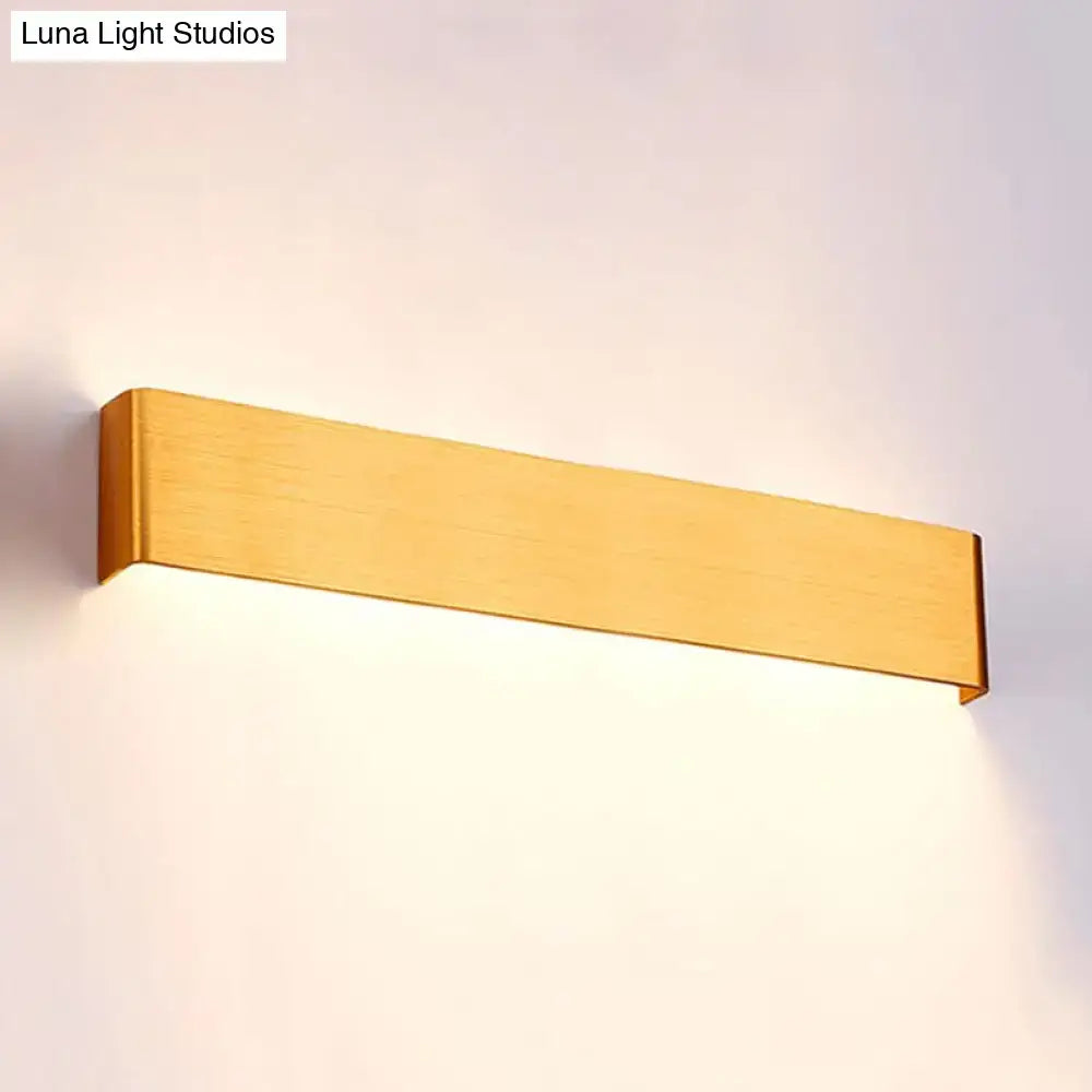 Minimalist black & silver led wall lamp – living room warm white light