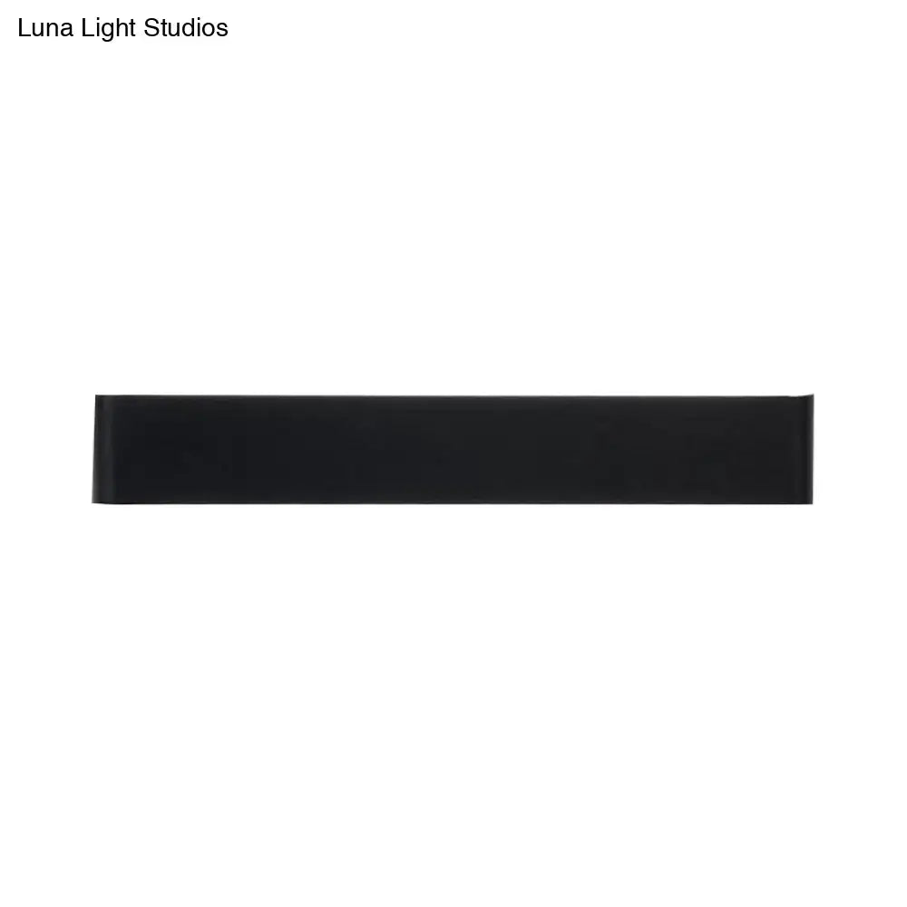 Minimalist black & silver led wall lamp – living room warm white light