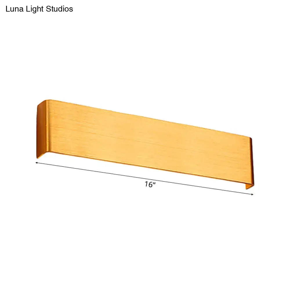Minimalist black & silver led wall lamp – living room warm white light