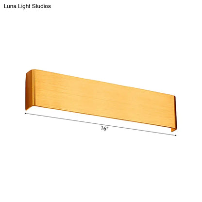 Minimalist black & silver led wall lamp – living room warm white light