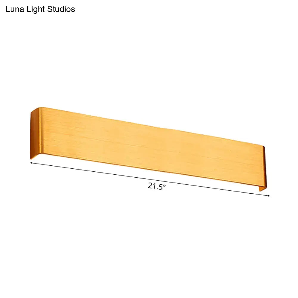 Minimalist black & silver led wall lamp – living room warm white light