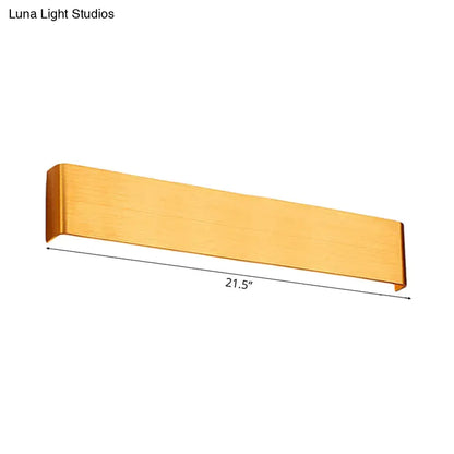 Minimalist black & silver led wall lamp – living room warm white light