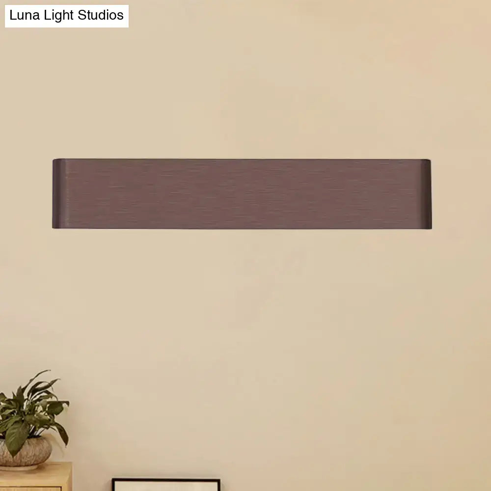 Minimalist black & silver led wall lamp – living room warm white light