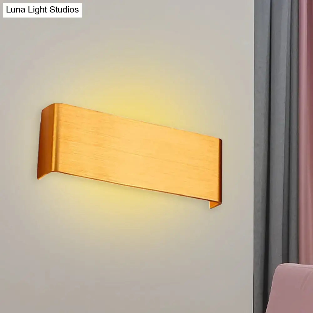 Minimalist black & silver led wall lamp – living room warm white light