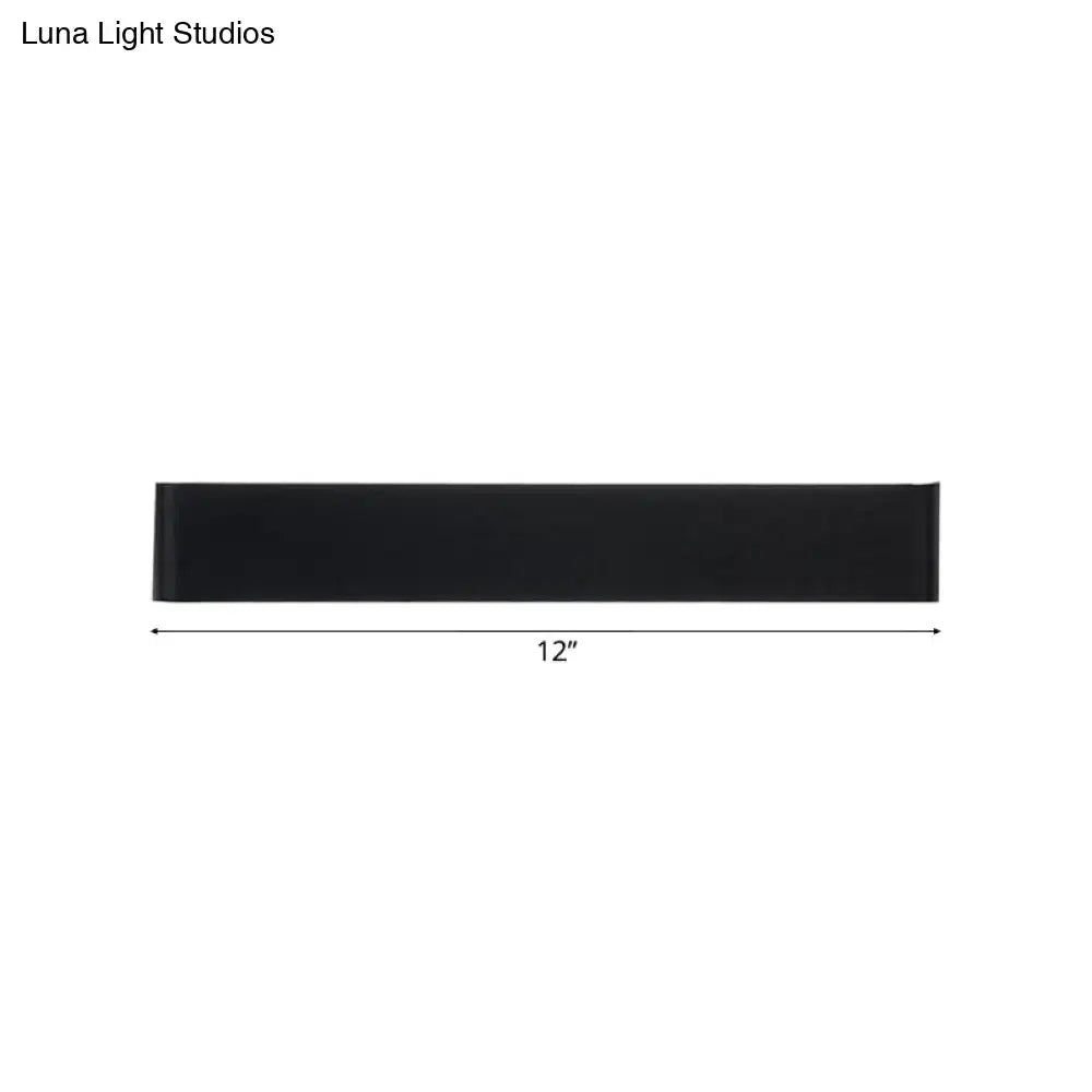 Minimalist black & silver led wall lamp – living room warm white light