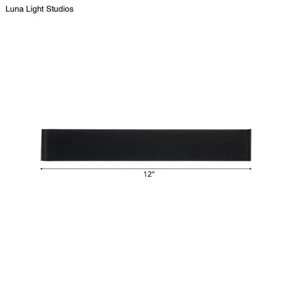 Minimalist black & silver led wall lamp – living room warm white light