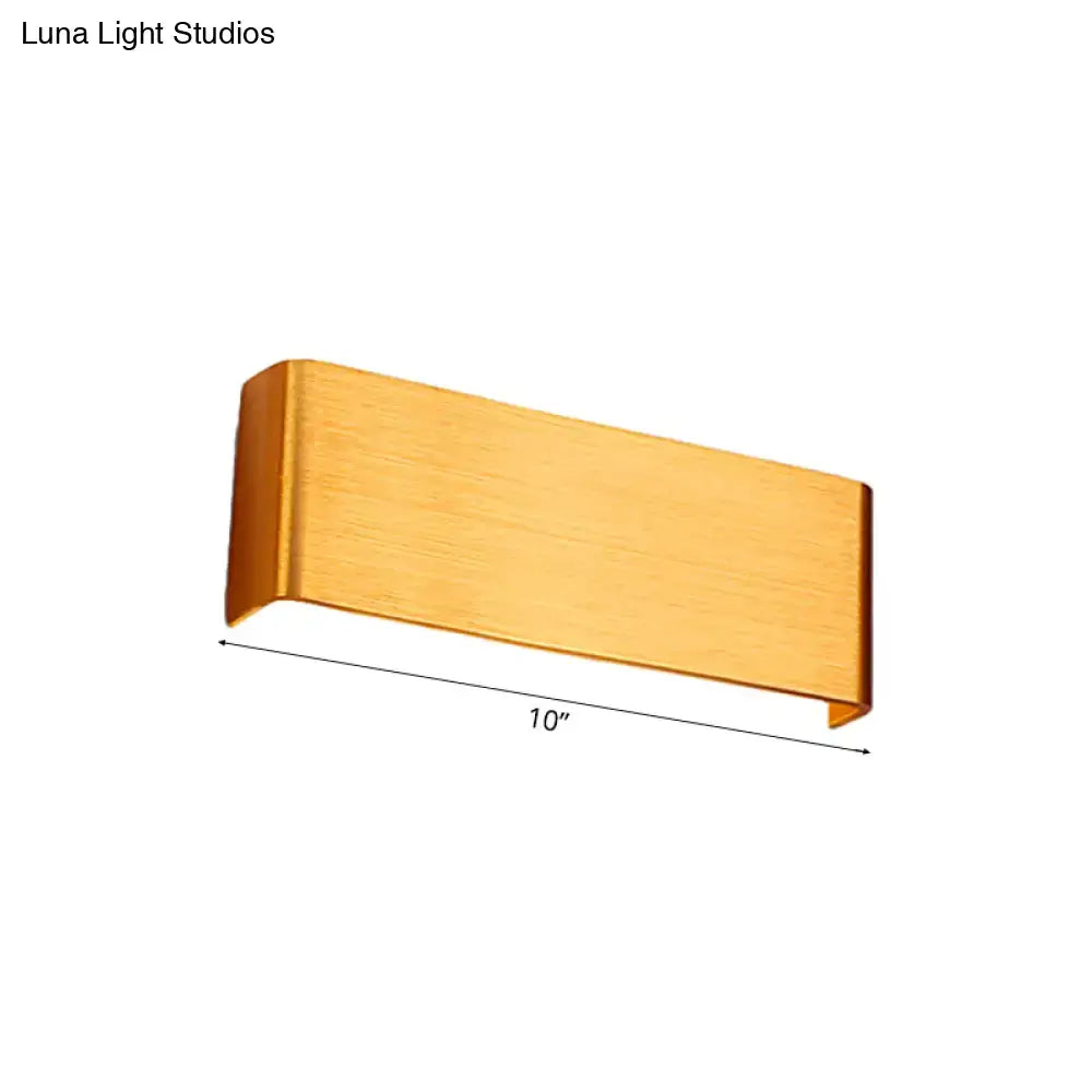 Minimalist black & silver led wall lamp – living room warm white light