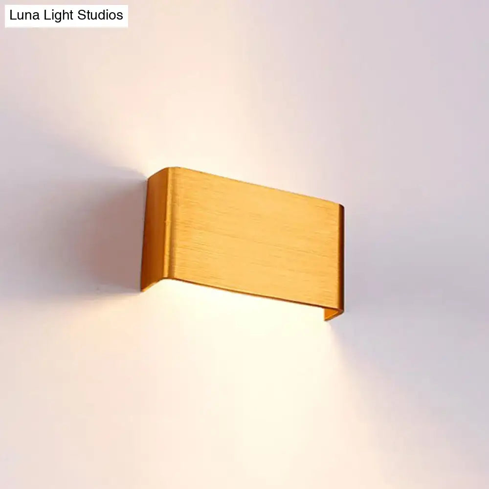 Minimalist black & silver led wall lamp – living room warm white light