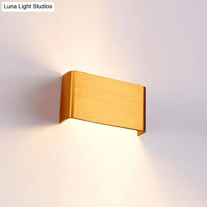 Minimalist black & silver led wall lamp – living room warm white light