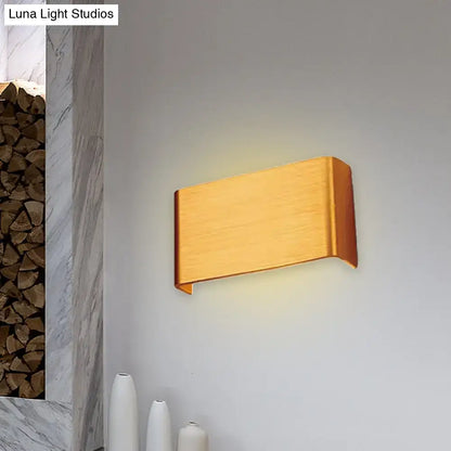 Minimalist black & silver led wall lamp – living room warm white light