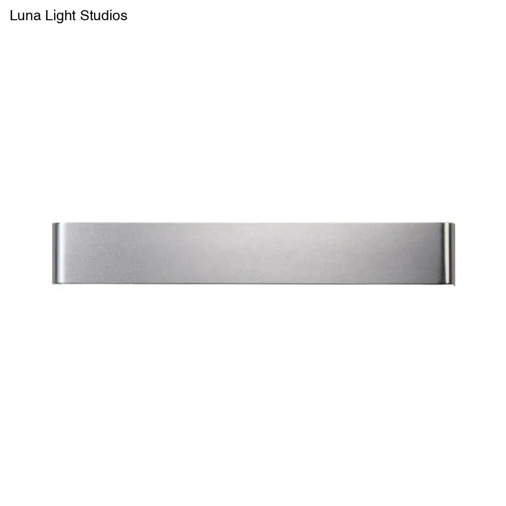 Minimalist black & silver led wall lamp – living room warm white light