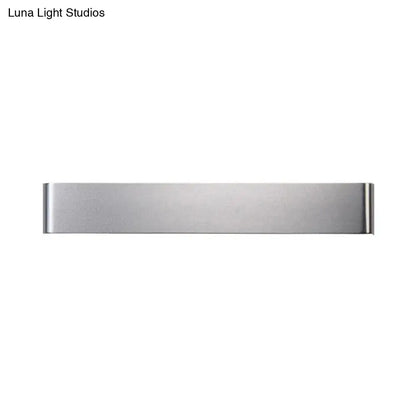 Minimalist black & silver led wall lamp – living room warm white light