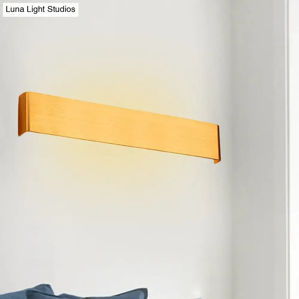 Minimalist black & silver led wall lamp – living room warm white light