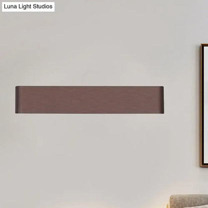Minimalist black & silver led wall lamp – living room warm white light