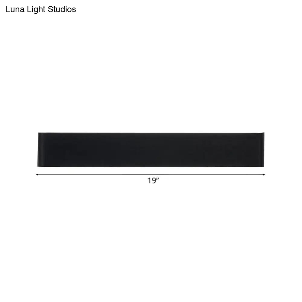 Minimalist black & silver led wall lamp – living room warm white light