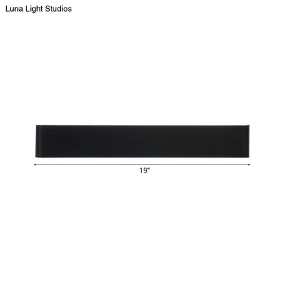 Minimalist black & silver led wall lamp – living room warm white light